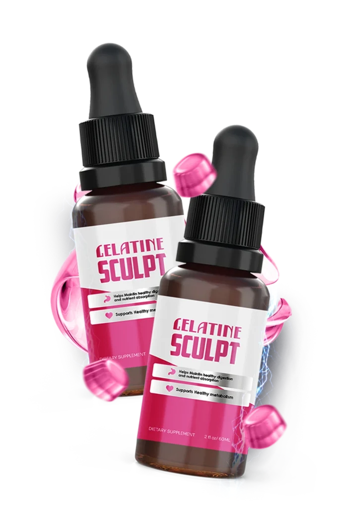 Gelatine Sculpt UK natural weight loss drops — 2 bottle dropper set